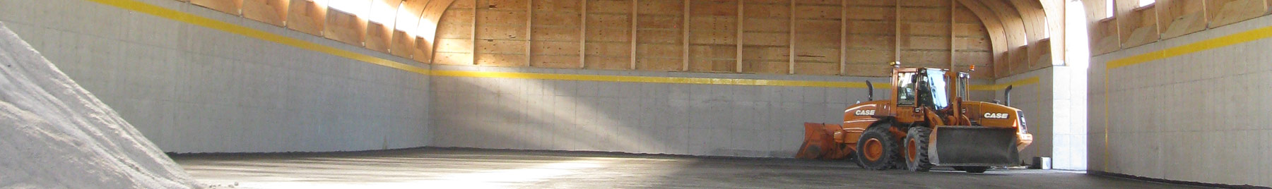 Salt Storage Facility interior construction completed